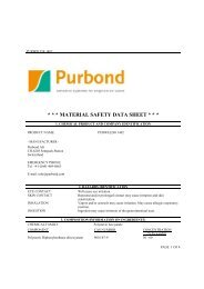 MATERIAL SAFETY DATA SHEET - Purbond AG