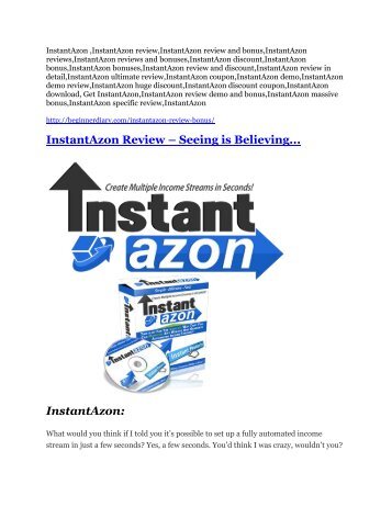 InstantAzon review-SECRETS of InstantAzon and $16800 BONUS