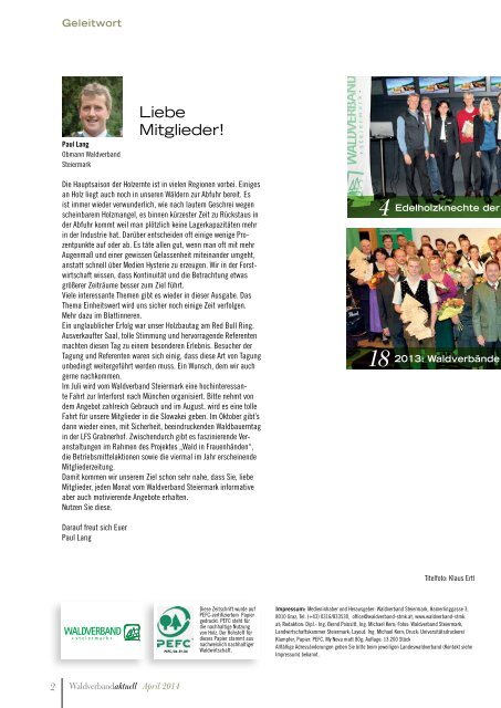 Waldverband aktuell - Ausgabe 2014-02