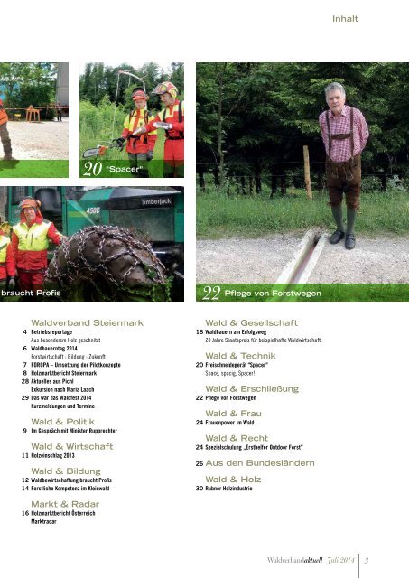 Waldverband aktuell - Ausgabe 2014-03