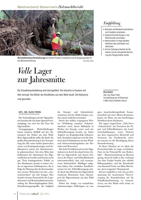 Waldverband aktuell - Ausgabe 2014-03