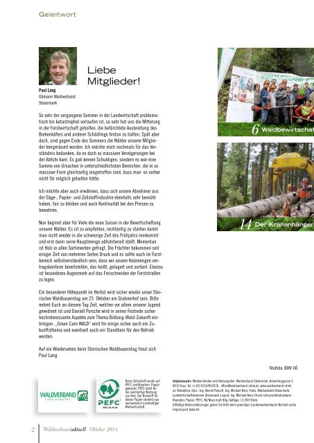 Waldverband aktuell - Ausgabe 2014-04