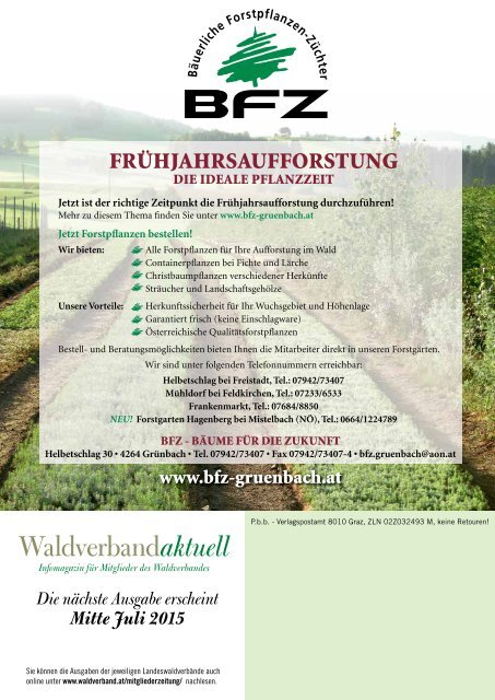 Waldverband aktuell - Ausgabe 2015-02