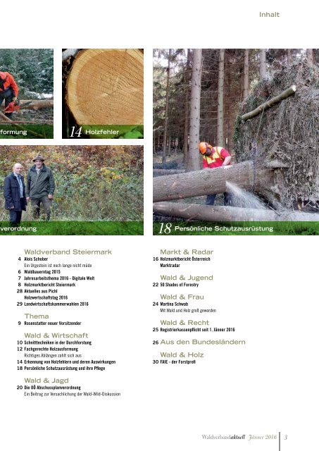 Waldverband aktuell - Ausgabe 2016-01