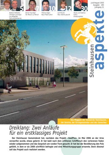 Ausgabe 07-08/2010 (Grösse 4.2 MB) - Aspekte Steinhausen