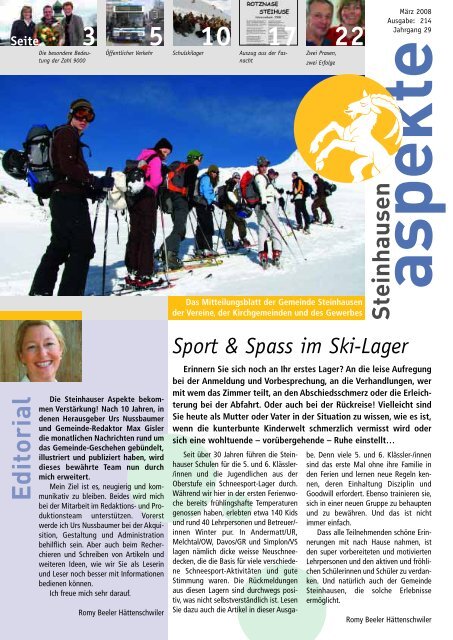 Ausgabe 03/2008 - Aspekte Steinhausen