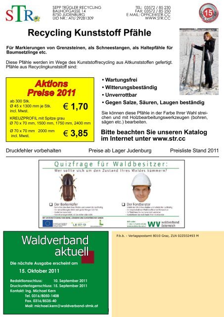 Waldverband aktuell - Ausgabe 2011-01