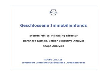 Geschlossene Immobilienfonds - Scope