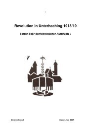 Revolution in Unterhaching 1918/19 Terror oder demokratischer ...