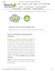 Get List of Companies in USA using Spamina Software from Span Global Services