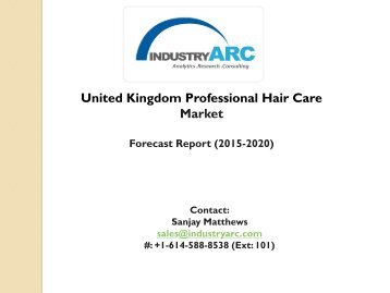 UK Professional Hair Care Market: High growth in top cities