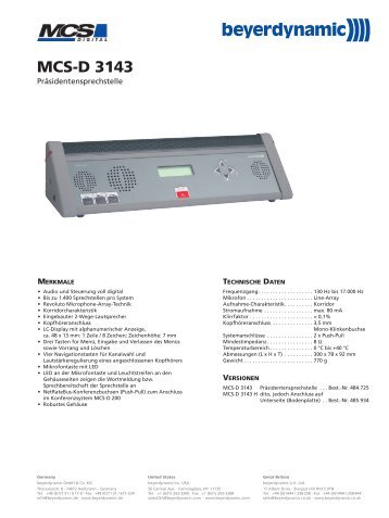 MCS-D 3143 - faircom media GmbH