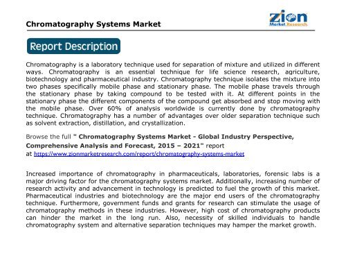 Chromatography Systems Market