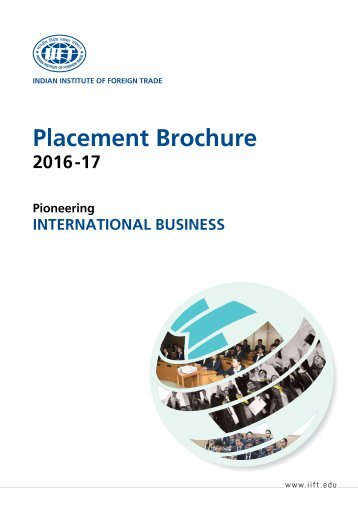 Placement Brochure IIFT