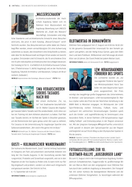 SchlossMagazin Bayerisch-Schwaben August 2016