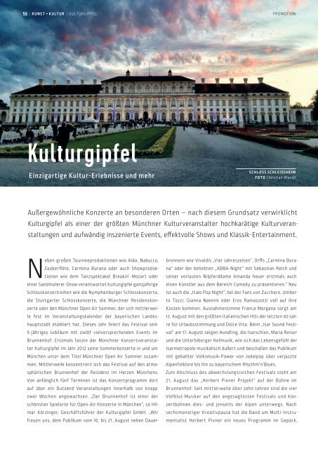 SchlossMagazin Fuenfseenland August 2016