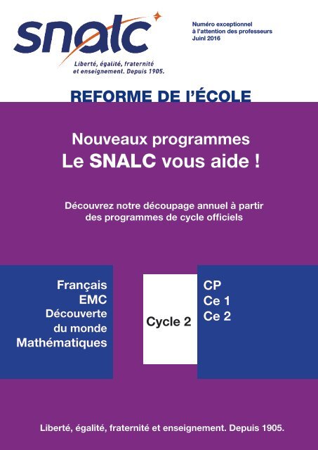 Le SNALC vous aide !