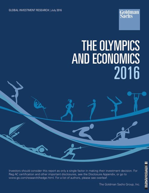 Olympic Games Report Goldman Sachs - 