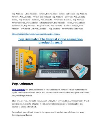 Pop Animate review-$26,800 bonus & discount