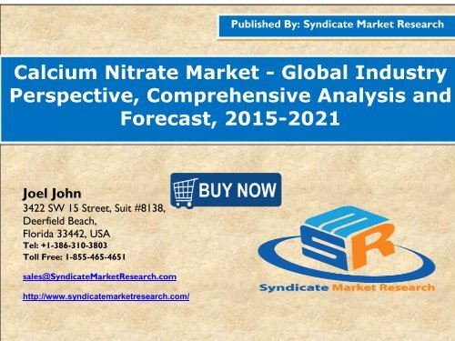 Calcium Nitrate Market