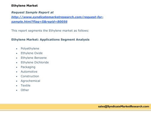 Ethylene Market size and Key Trends in terms of volume and value 2015-2021