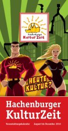 Veranstaltungskalender Hachenburger Kulturzeit 2. Halbjahr