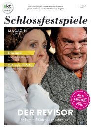 Schlossfestspiele Magazin 2016