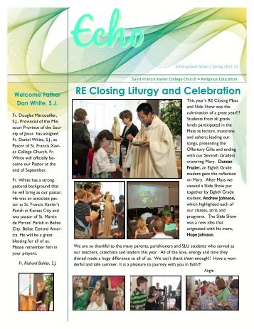 RE Closing Liturgy and Celebration - Saint Louis University