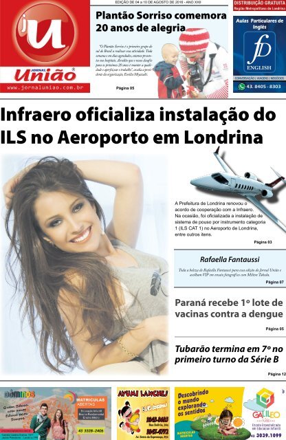 Jornal União, exemplar online da 04/08 a 10/08/2016.