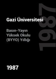 Gazi Üniversitesi BYYO Yıllığı-1987