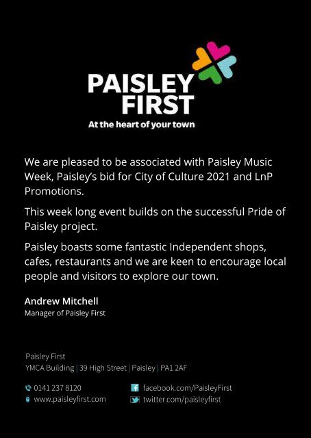 Paisley Music Week  Programme 2016