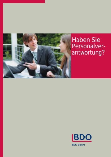 Haben Sie Personalver- antwortung?