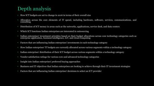 ICT investment trends in India  Enterprise ICT spending patterns through to the end of 2017