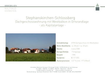Stephanskirchen-Schlossberg - Immobilien Waltraud Verweyen