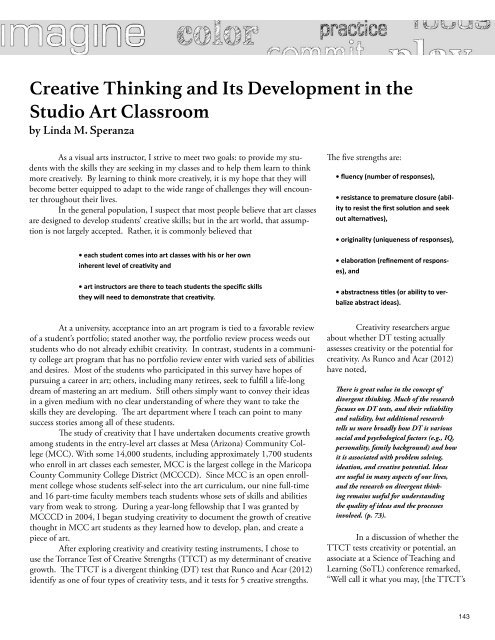 Torrance Journal for Applied Creativity