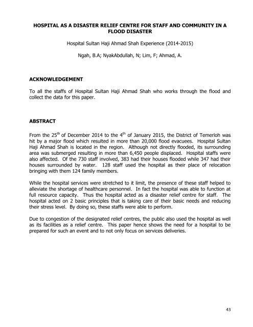 [FINAL v6] PDF 2014- 2015 Malaysia Floods