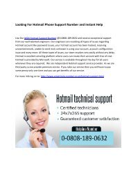 Call Hotmail Support UK @0-0808-189-0632 For Hotmail Technical Support