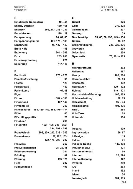 Programmheft der Volkshochschule Chemnitz für das Herbst-/Wintersemester 2016/2017