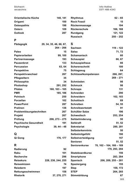 Programmheft der Volkshochschule Chemnitz für das Herbst-/Wintersemester 2016/2017