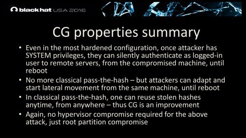 ANALYSIS OF THE ATTACK SURFACE OF WINDOWS 10 VIRTUALIZATION-BASED SECURITY