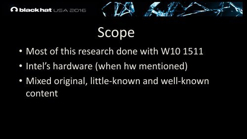 ANALYSIS OF THE ATTACK SURFACE OF WINDOWS 10 VIRTUALIZATION-BASED SECURITY