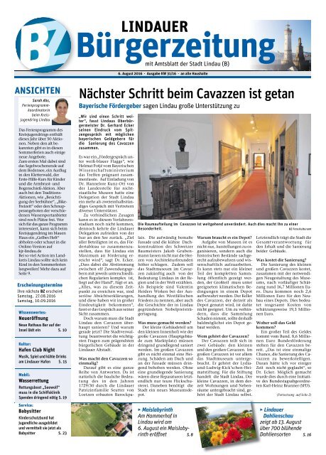 06.08.2016 Lindauer Bürgerzeitung