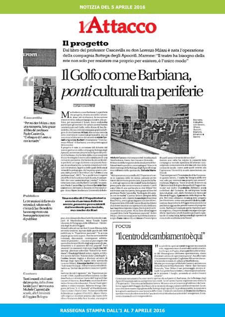 RASSEGNA STAMPA DEL 07-04-2016