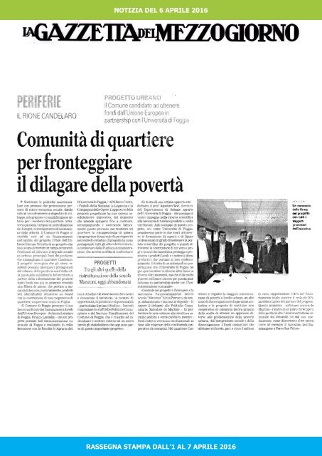 RASSEGNA STAMPA DEL 07-04-2016