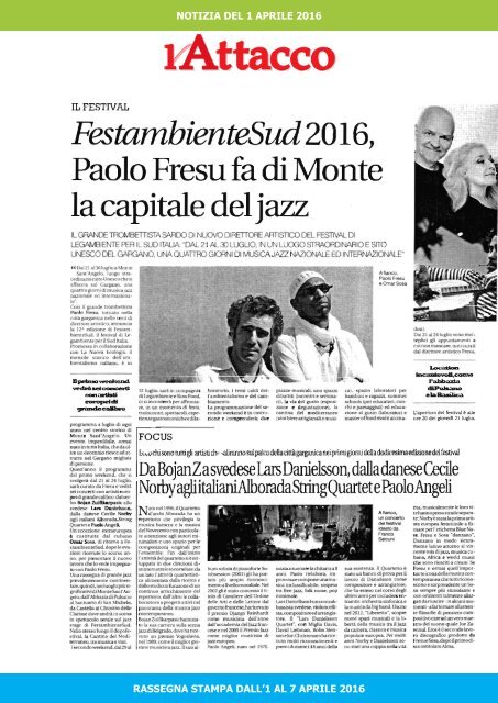 RASSEGNA STAMPA DEL 07-04-2016