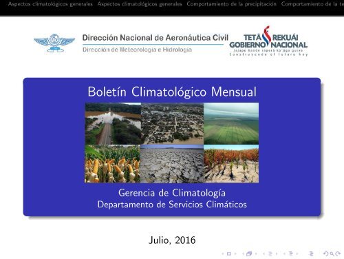 Boletín Climatológico Mensual