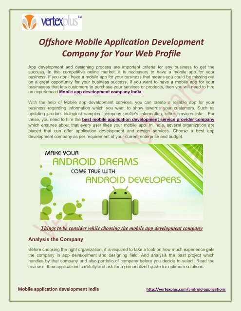 App development and designing process is important criteria for any business to get the success