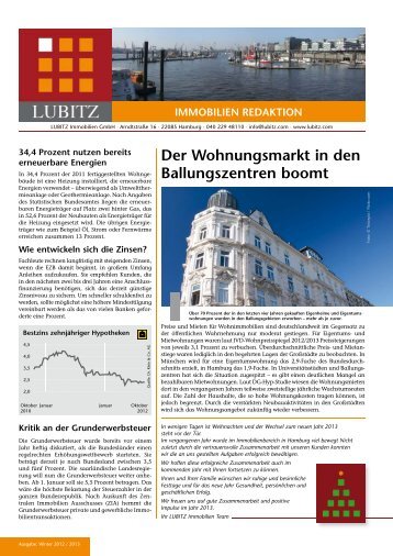 Der Wohnungsmarkt in den Ballungszentren ... - Lubitz-Immobilien