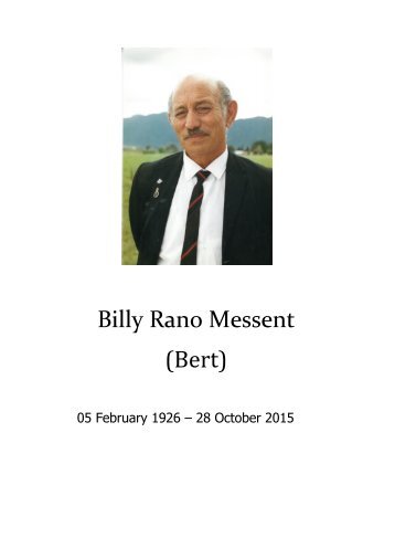 Eulogy Koro Bert