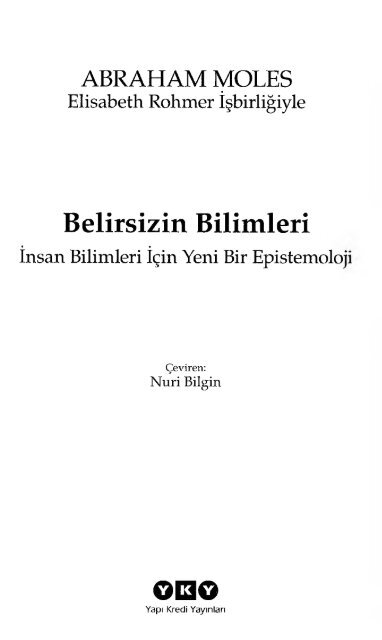 Abraham Moles - Belirsizin Bilimleri